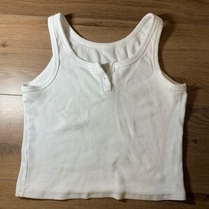 white cropped tank top